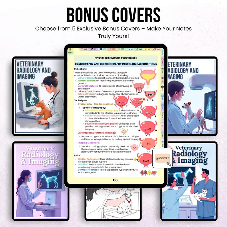 150+ Veterinary Radiology & Imaging Notes Hyperlinked, Radiology Study ...