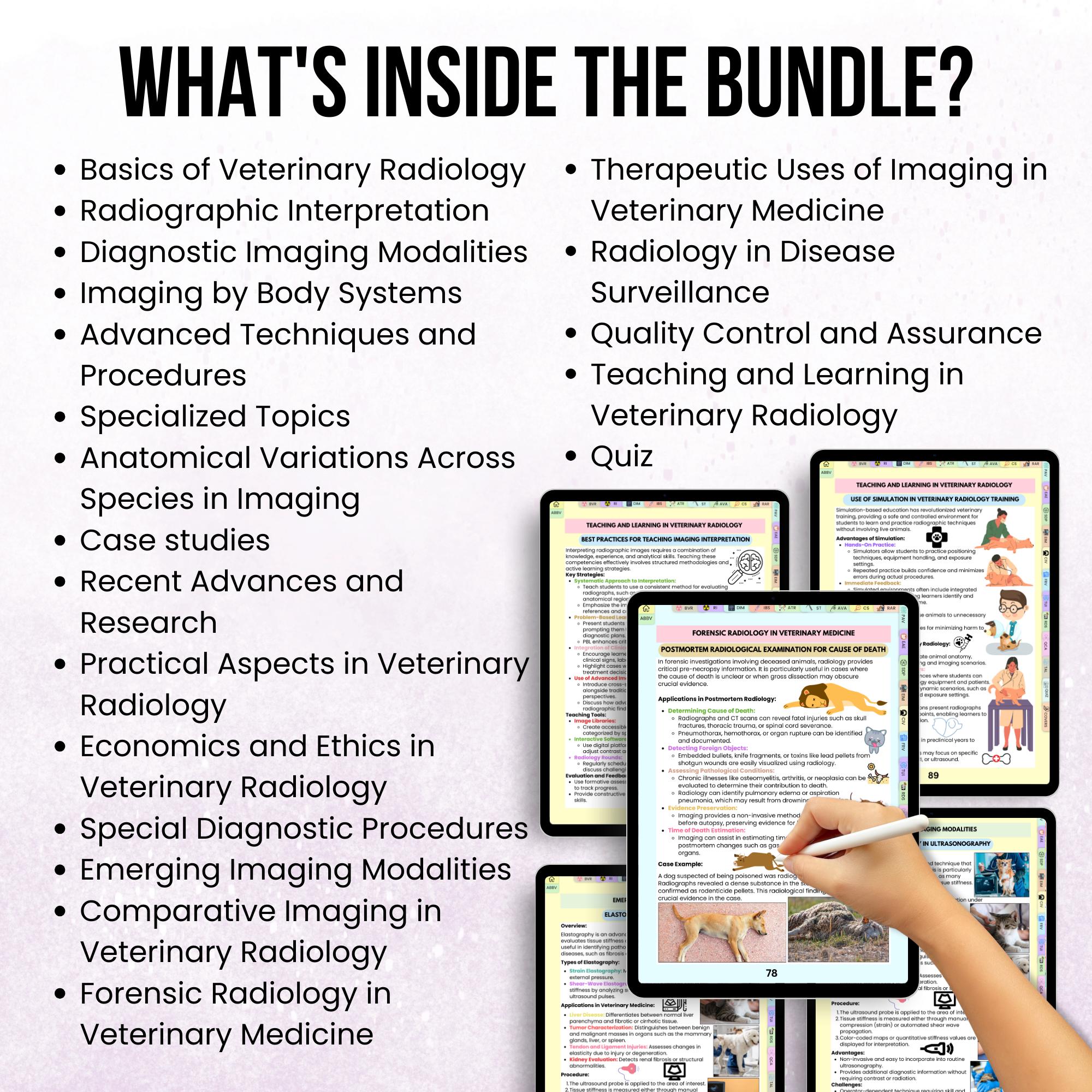 150+ Veterinary Radiology & Imaging Notes Hyperlinked, Radiology Study ...