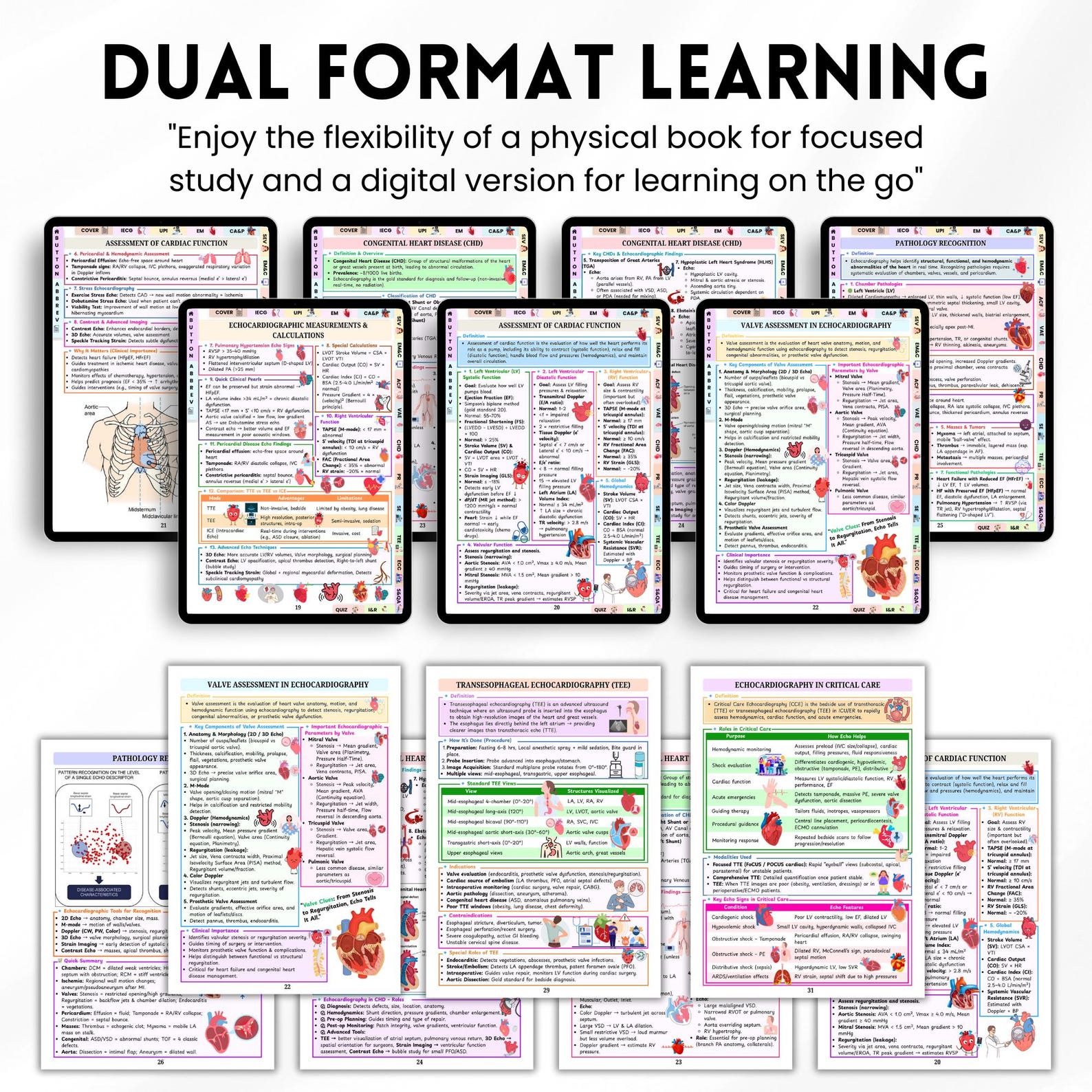 Echocardiography Study Guide Physical Book | Echo Student Resource ...