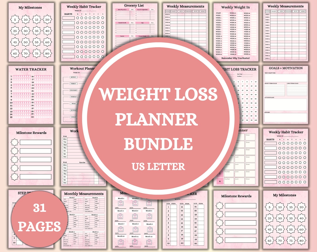 Weight Loss Tracker | Weight Loss PDF | Weight Tracker | Instant ...
