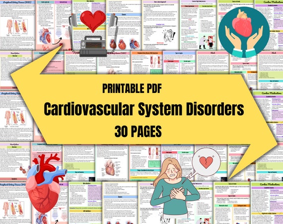 Cardiovascular System | Anatomy Notes | Instant Download | Cardiac Nurse Notes | Nursing Study Notes | 30 Pages of Bundle | PDF Download