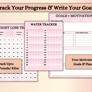 Weight Loss Tracker | Weight Loss PDF | Weight Tracker | Instant Download | Fitness Tracker | Calories Calculator image 3