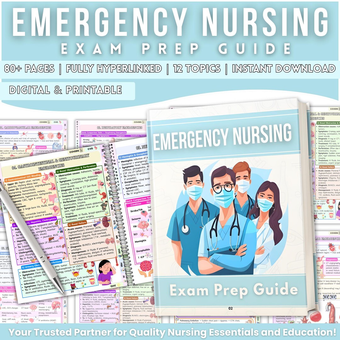 Emergency Nursing Certification Study Guide | Exam Prep Workbook for ...