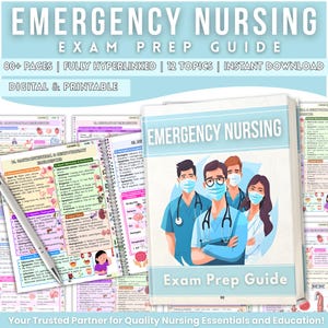 Emergency Nursing Certification Study Guide | Exam Prep Workbook for Nurses | 80-Page Printable PDF | Hyperlinked Digital Download