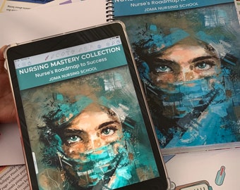 Nursing Mastery Bundle 326+pages | Nursing School Book | Printable / Shipped | Study Guide | Study Notebook