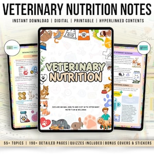 Lien hypertexte avec le guide de nutrition vétérinaire, MIS À JOUR 2026-2027, guide d'étude pour les infirmières vétérinaires, étudiant en médecine vétérinaire, téléchargement immédiat, note technique vétérinaire