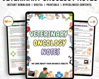 Veterinary Oncology Notes Hyperlinked, Veterinary Study Guide