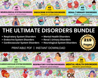 The Ultimate Disorder Bundle 219 Page | Cardiovascular | Mental Health | Urinary | Respiratory | Endocrine | Neurological | Instant Download