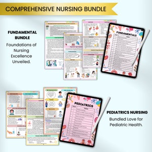 Nursing Mastery Bundle Fully Hyperlinked Nursing School Book Flashcards & Stickers Update 2024 Bundle Study notes Instant Download image 4