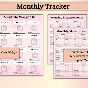 Weight Loss Tracker | Weight Loss PDF | Weight Tracker | Instant Download | Fitness Tracker | Calories Calculator image 5