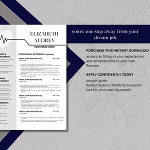 May include: A resume template for a registered nurse. The template includes sections for professional experience, awards and achievements, professional development, and memberships. The template is designed to help nurses create a professional resume that highlights their skills and experience.