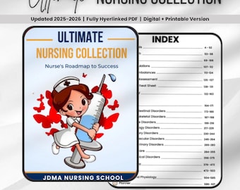 Nursing School Book Ultimate Nursing Collection Study Notes UPDATED 2025-26 Fully Hyperlinked PDF  Digital & Audio Version