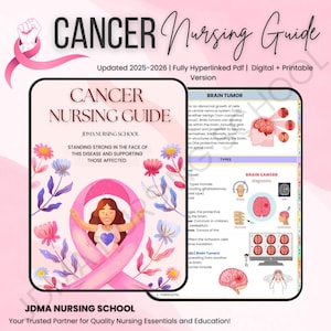 Lot d'études sur le cancer contenant un lien hypertexte avec des quiz, des cartes mémoire ou des autocollants | Notes pour l'infirmière | Guide de chirurgie médicale | Cancer du sein | Notes d'étude en soins infirmiers