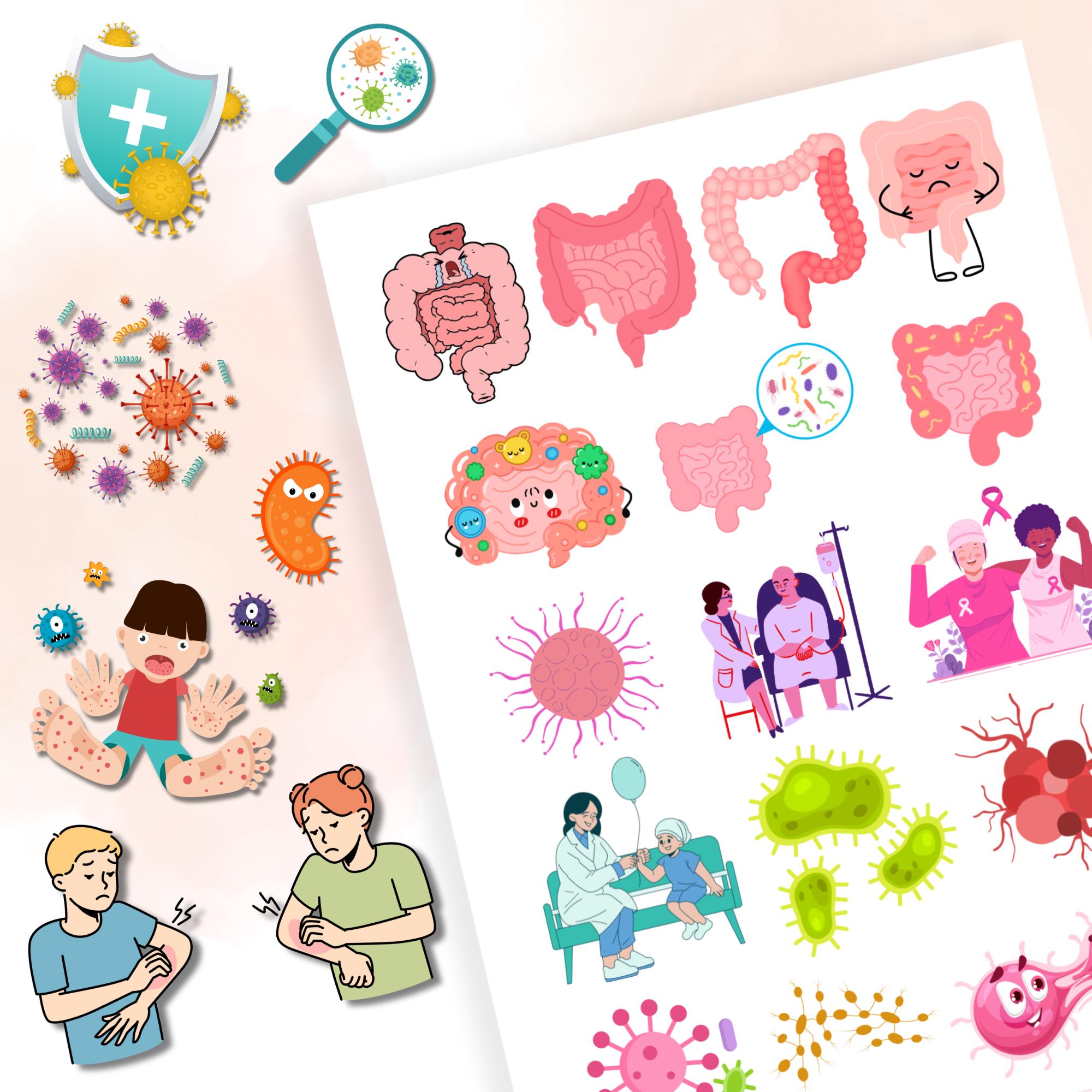 Immmunology Sticker 400+ Immunology System Stickers | Pre-cropped | Goodnotes PNG ...