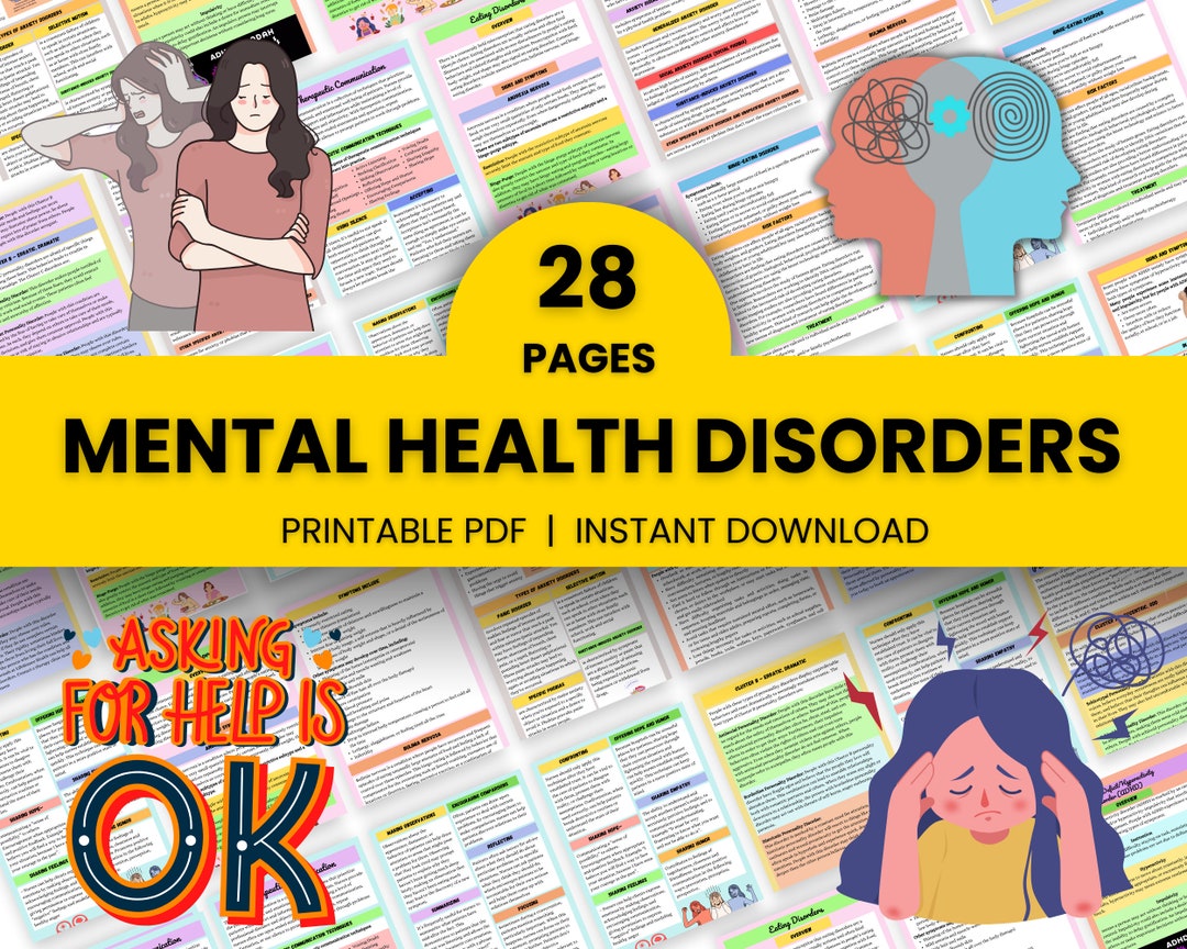 Mental Health Disorder Bundle Nursing Study Guide Digital Download 28