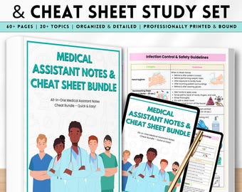 Medical Assistant Book | Notes & Cheat Sheets | Nursing Study Guide | 60+ Page Physical Medical Book