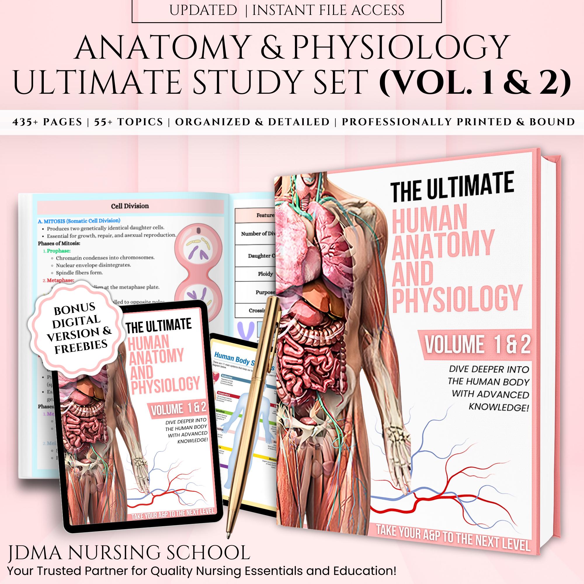 Anatomy & Physiology 435+ Pages Book | Anatomy Study Guide | Nursing ...