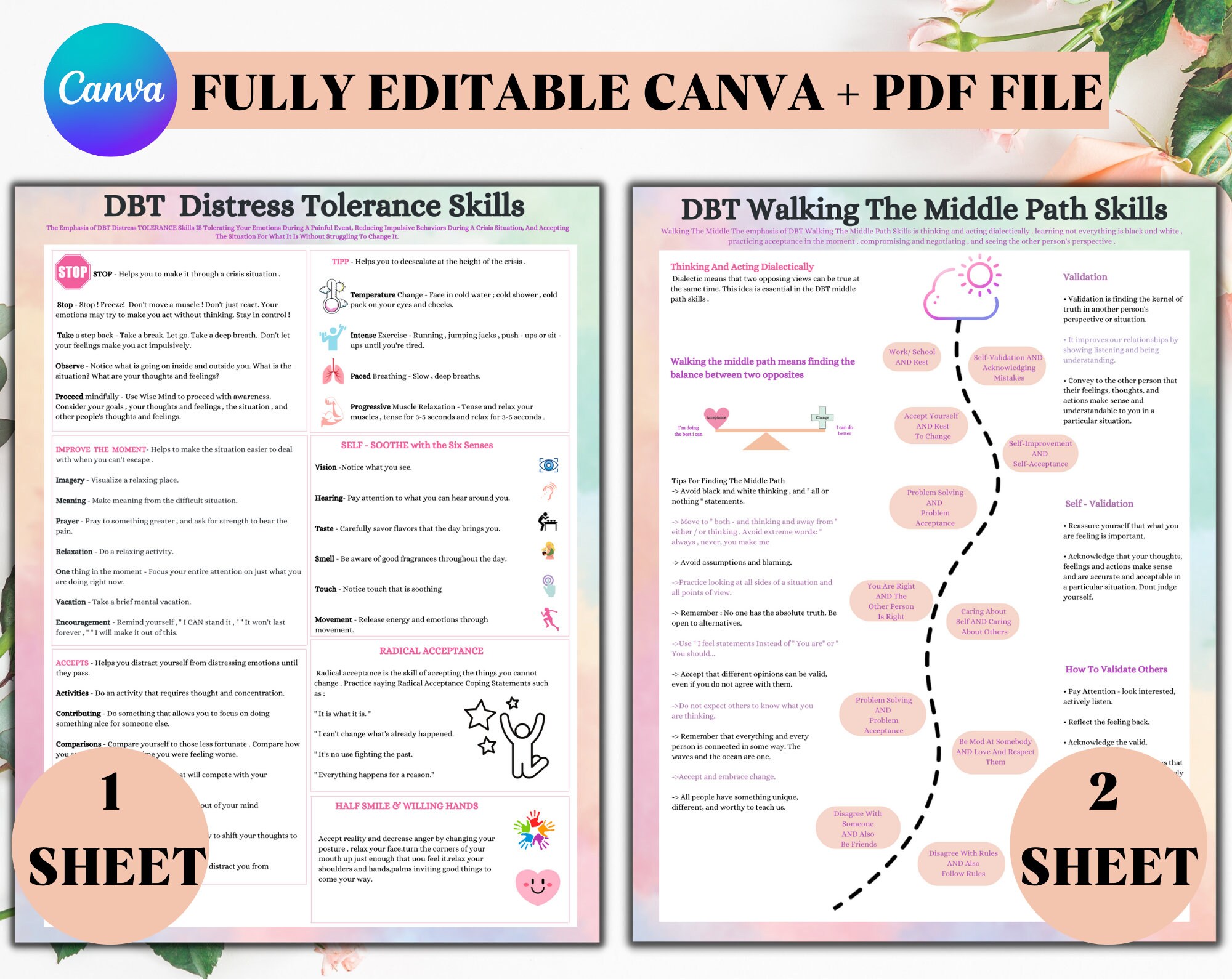 Dbt Coping Skill Cards Dbt Cards Printable Cards Dbt Skills