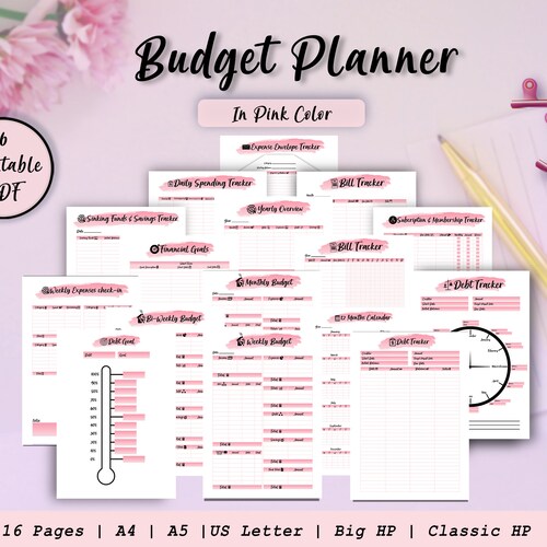Monthly Budget Planner Etsy