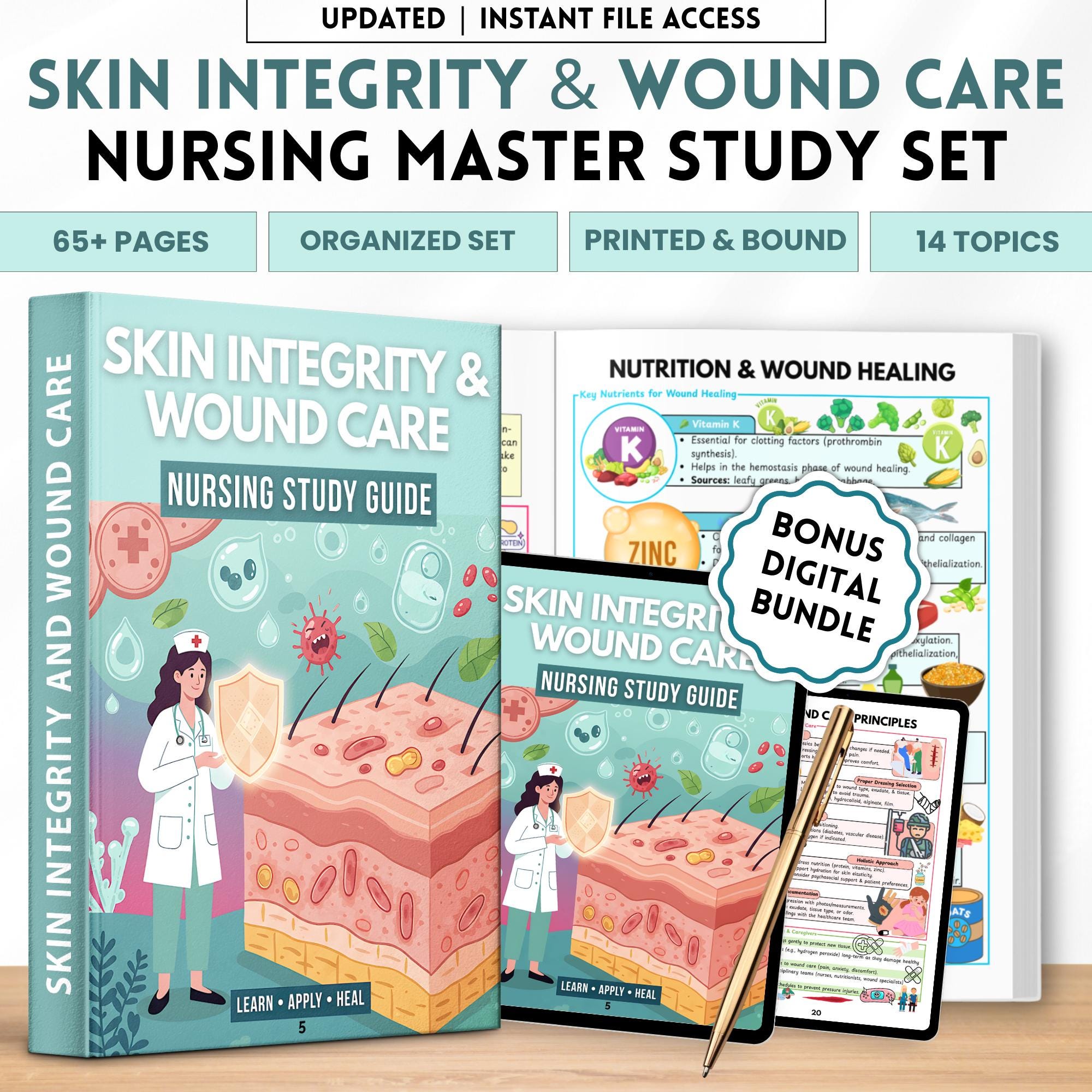 Wound Care Nursing Study Guide | Skin Integrity & Wound Care Physical ...