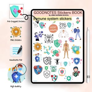 Immmunology Sticker 400+ Immunology System Stickers | Pre-cropped | Goodnotes PNG ...