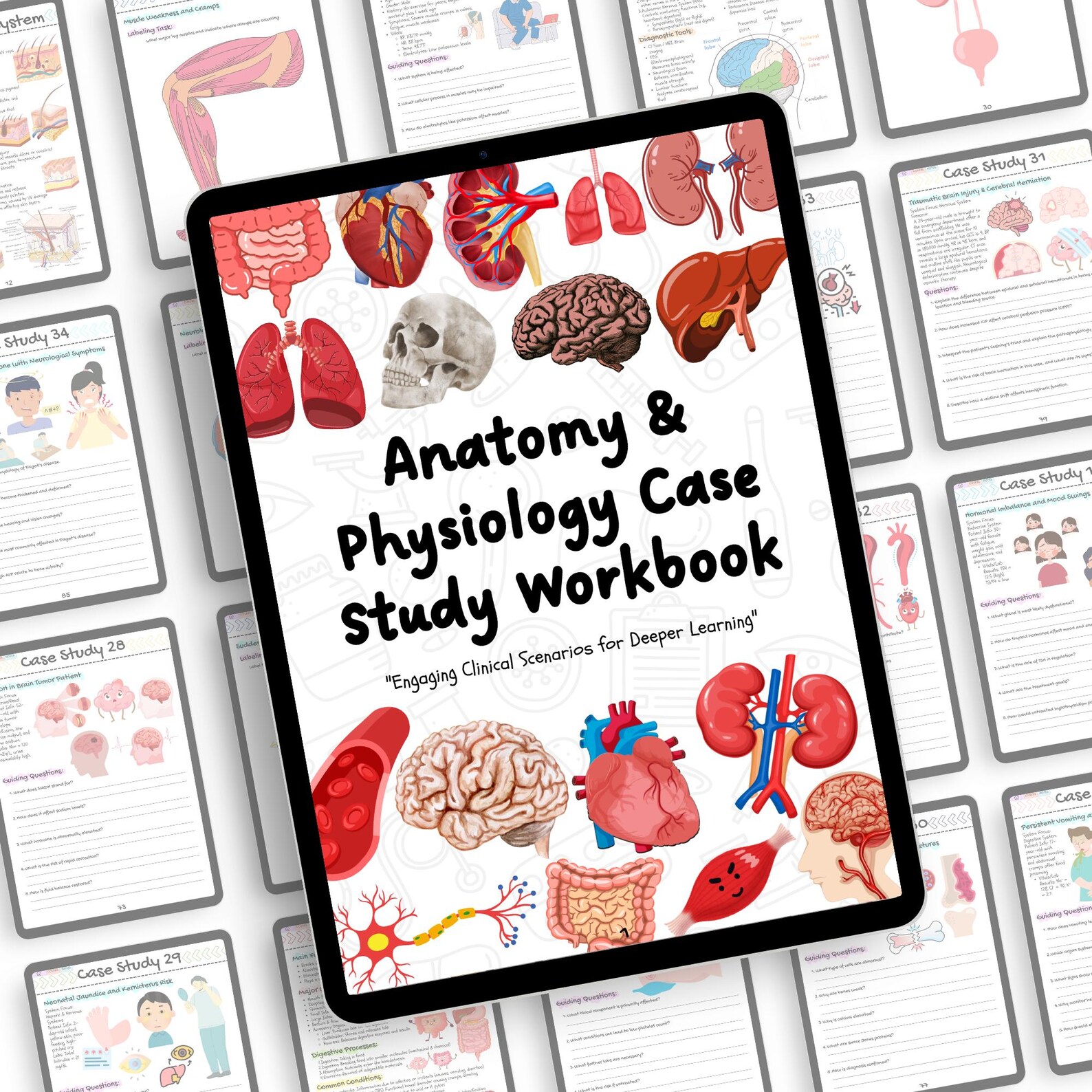 Anatomy & Physiology Case Study Workbook, 100+ Pages Medical Study ...
