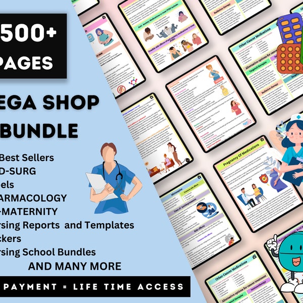 Nursing Bundle Digital Etsy UK