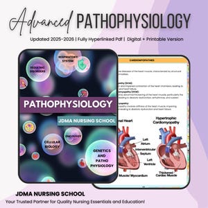 Pathofysiologiebundel met flashcards, quizzen, stickers, hyperlinks | UPDATE 2025-26 | Verpleegschool | Studiegids verpleegkunde | Digitale pdf
