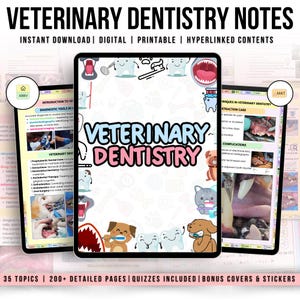 Veterinary Dentistry Notes Hyperlinked Bundle, Vet School Study Notes, UPDATED 2026-27, Vet Dentistry, Instant Download, Vet Dental Notes
