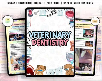 Veterinary Dentistry Notes Hyperlinked Bundle, Vet School Study Notes, UPDATED 2026-27, Vet Dentistry, Instant Download, Vet Dental Notes