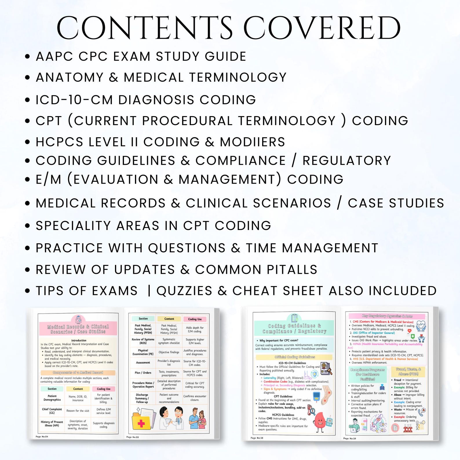 Medical Coding Study Guide Physical Book | ICD-10 CPT Coding Reference ...
