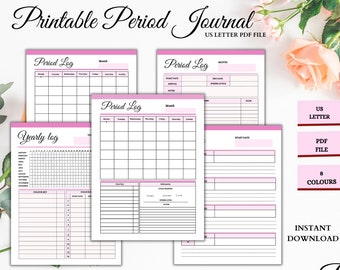 Period Tracker | Printable Period | Period Cycle Tracker| Instant Download | Digital Period