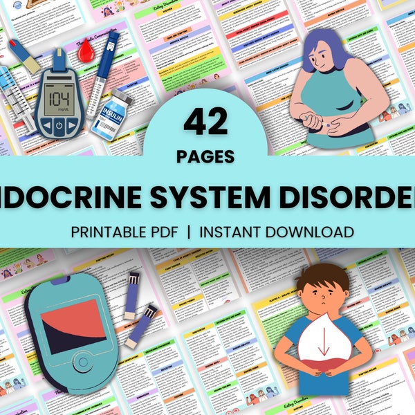 Endocrine System Bundle42page | Nursing Study Guide | Endocrine Med Surg | Endocrine Note | Instant Download | PDF File | Endocrine Disorder