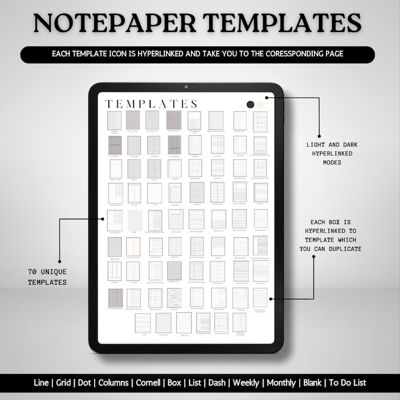 Digital Notebook | Hyperlinked Notebook | 20 Color Themes | Notebook ...
