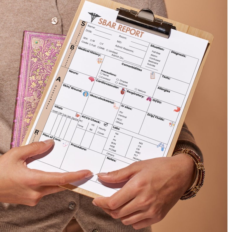 SBAR Nurse Report Sheet | Editable or Printable Nurse Report Sheet | 20 ...