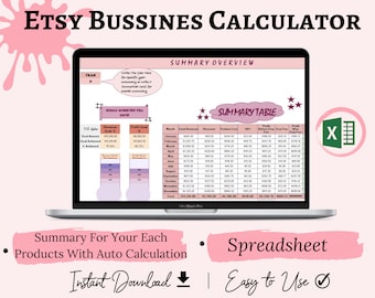 Calculadora de Lucros do Etsy | Calculadora de Taxas do Etsy | Planilha do Etsy | Download Instantâneo | Planilha para Pequenas Empresas | Planilhas Google do Excel