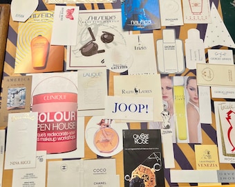 Lot de 33 buvards de parfum de Cologne vintage, lot de 33 livraison gratuite