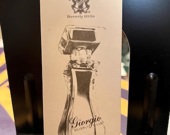 carte de buvard de parfum Giorgio vintage