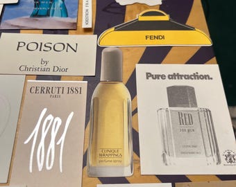 Lot de 34 buvards de parfum de Cologne vintage, lot de 34 livraison gratuite