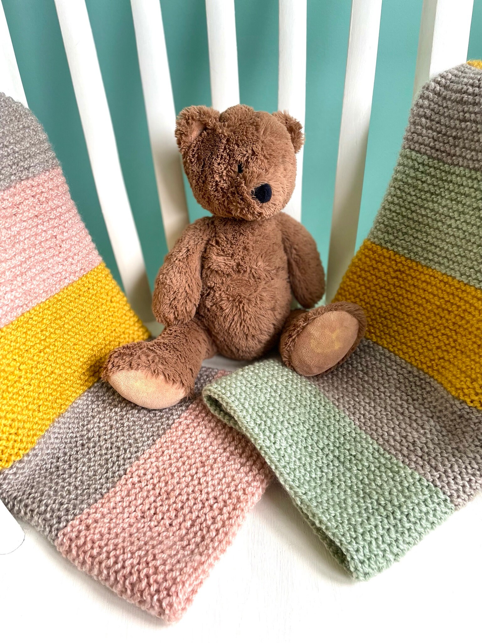 Hand Knit Baby Blanket Etsy Canada