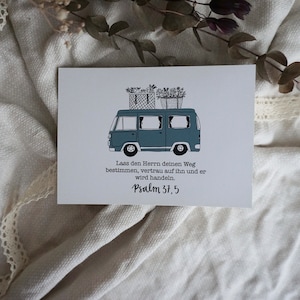 Christliche Postkarte Psalm 37,5