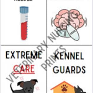 Veterinary kennel warning signs