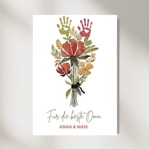 Gift Grandma and Grandpa Handprint Children Baby I Handprint Grandparents Grandchildren I Mother&#39;s Day Father&#39;s Day l Handprint Baby l DIY Gift