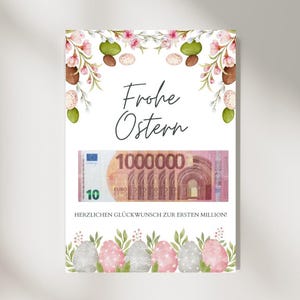 Geldgeschenk voor Pasen I Prettig Pasen I Paasgeschenk I Last-minute geschenk I Eerste miljoen I Gepersonaliseerd geldgeschenk I Download kinderen