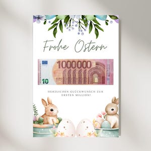 Geldgeschenk voor Pasen I Prettig Pasen I Paasgeschenk I Last-minute geschenk I Eerste miljoen I Gepersonaliseerd geldgeschenk I Download kinderen