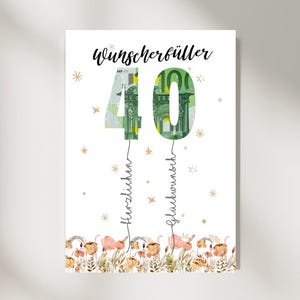 Treat your 40th birthday gift with care Give money creatively Wish-fulfilling last-minute birthday gift to print yourself