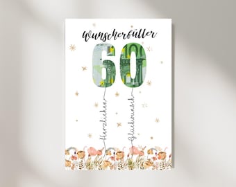 Treat your 60th birthday gift with care Give money creatively Wish-fulfilling last-minute birthday gift to print yourself