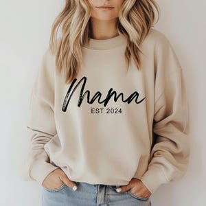 Mama Sweatshirt Personalisiert mit Datum I Geschenkideen Geburtstag I Geschenk Mama Weihnachten I Geschenk für Sie I Muttertagsgeschenk