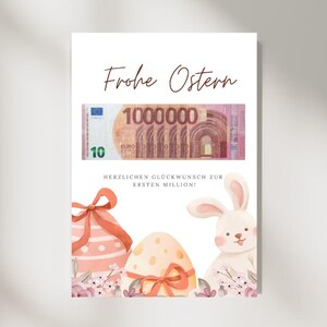 Geldgeschenk voor Pasen I Prettig Pasen I Paasgeschenk I Last-minute geschenk I Eerste miljoen I Gepersonaliseerd geldgeschenk I Download kinderen