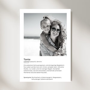 Definition Poster Tante I Geschenkideen Geburtstag I Download I Poster personalisiert I Geschenk Tante